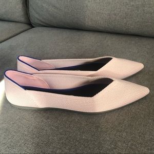 Rothy’s “The Point” Pointed Toe Flats in Blush
